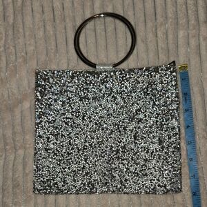 Sparkling Silver Women's Clutch